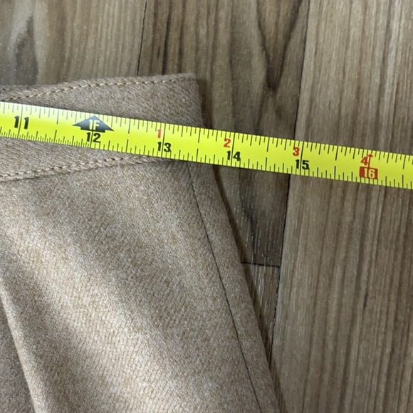 J Crew Skirt Womens 4 Wool Camel A-Line Button Front Pleated Preppy Classic NWOT - Picture 6 of 11